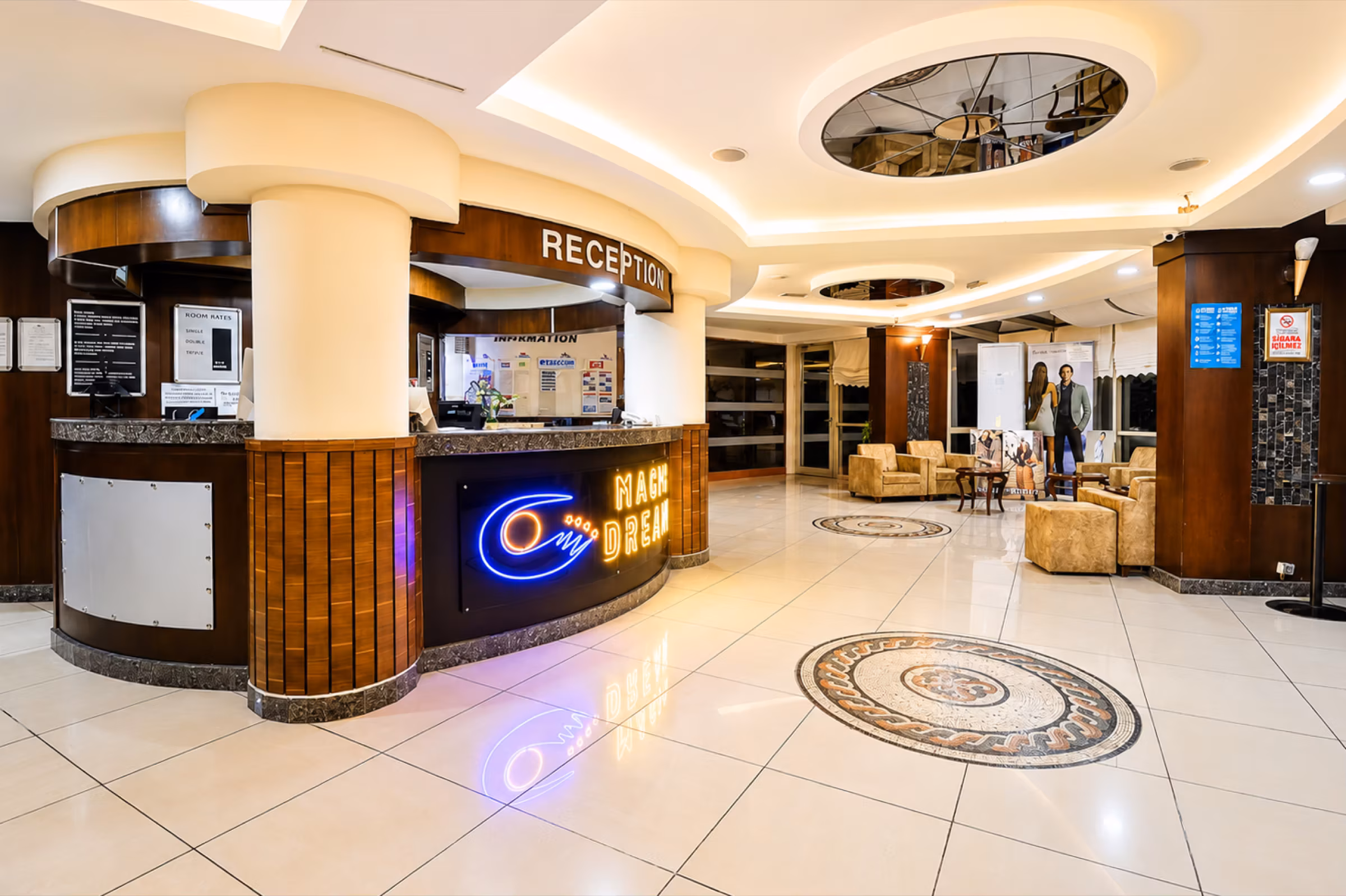 RK Magic Dream Hotel - resepsiyon bankosu